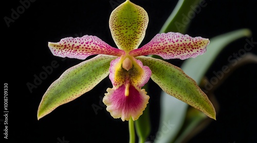 purple and yellow orchid