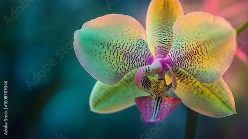 purple and yellow orchid