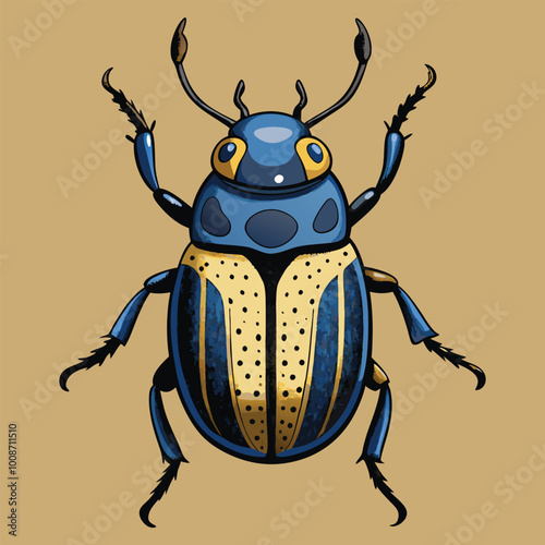An illustration of an exotic beetle
