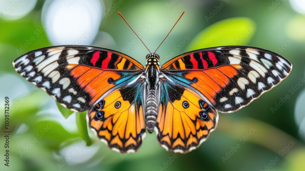 Obraz premium Colorful Butterfly with Vibrant Wings in Nature