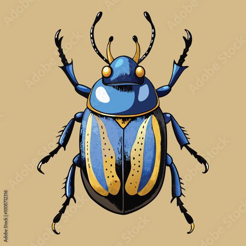 An illustration of an exotic beetle