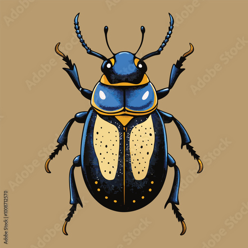 An illustration of an exotic beetle