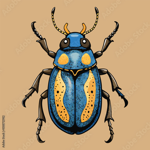 An illustration of an exotic beetle