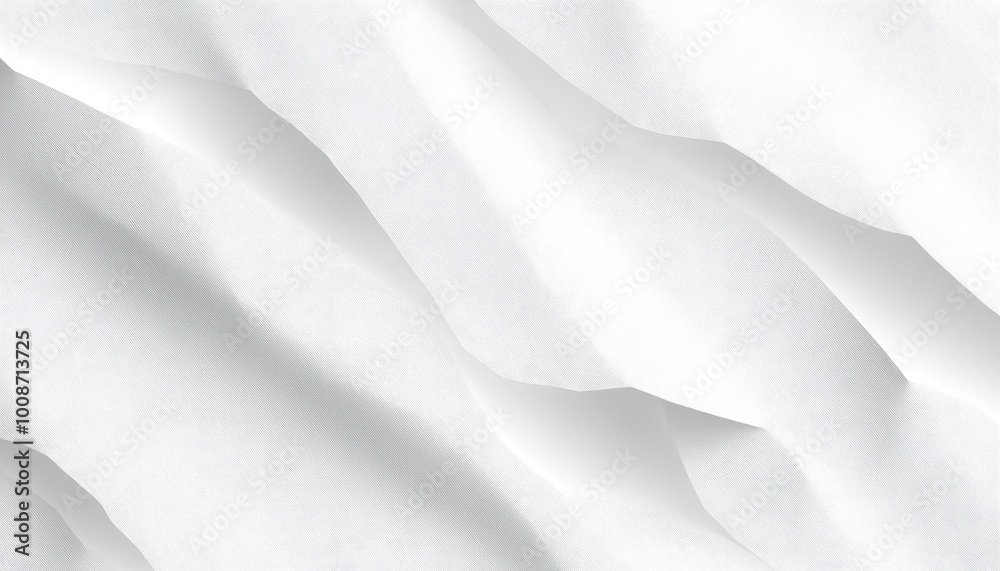 Fototapeta premium Abstract White Fabric with Wavy Texture