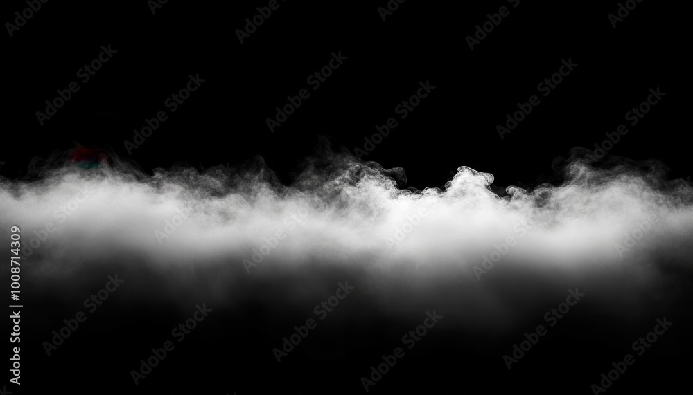 White Smoke Cloud Against a Black Background White Smoke Cloud Against a Black Background