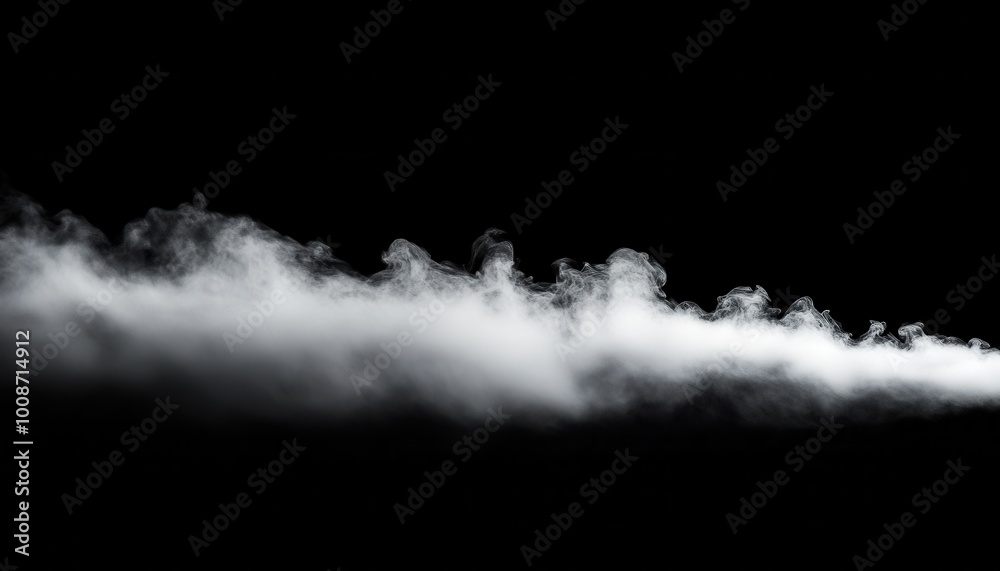 White Smoke Billowing Against a Black Background White Smoke Billowing Against a Black Background