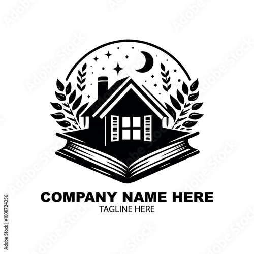 book home logo design