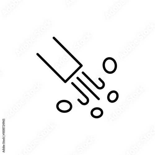 Leaf blower outline icons, minimalist vector illustration ,simple transparent graphic element .Isolated on white background