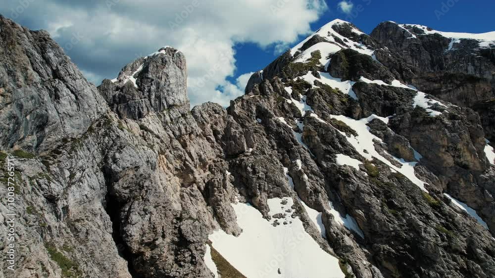 4k Drone Flys Close To Peaks At Passo di Giau, Dolomites In Northern Italy 4k Drone Flys Close To Peaks At Passo di Giau, Dolomites In Northern Italy