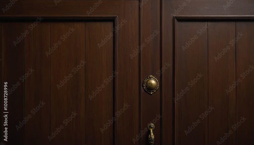 Fototapeta premium Old dark vintage planked wood board Blank for design 5