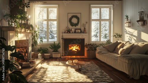 cozy living room with a fireplace: design ideas for warmth and comfort