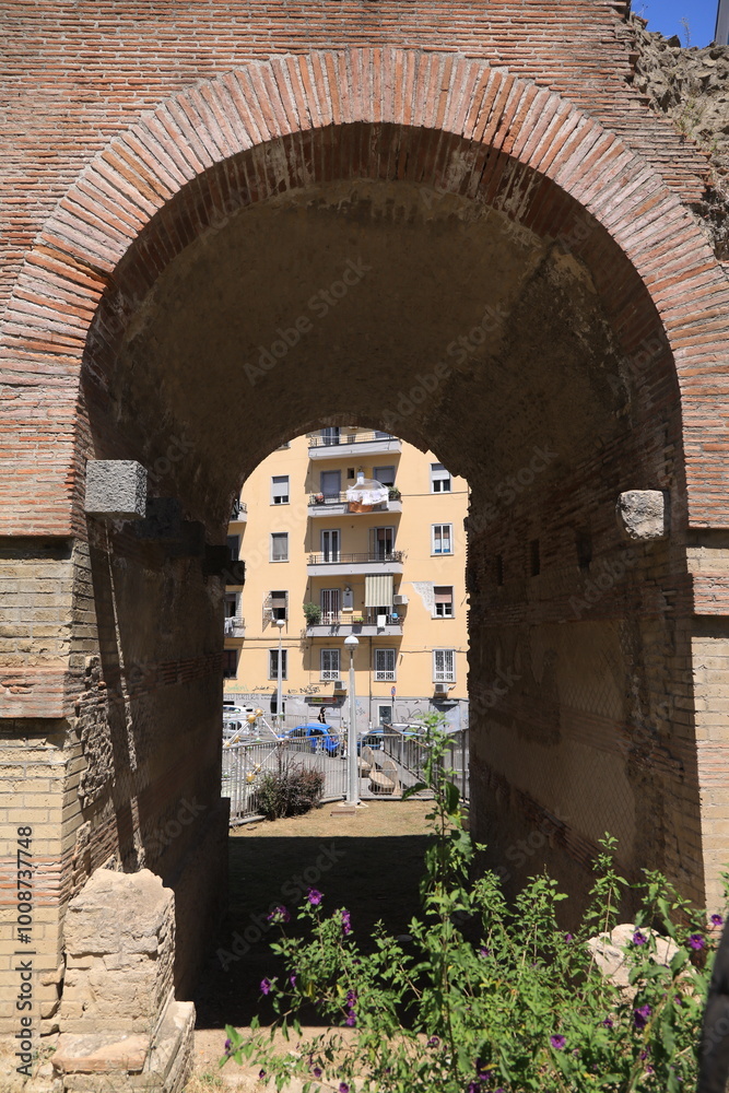 Fototapeta premium ruins of roman empire, salvator rosa, naples, italy