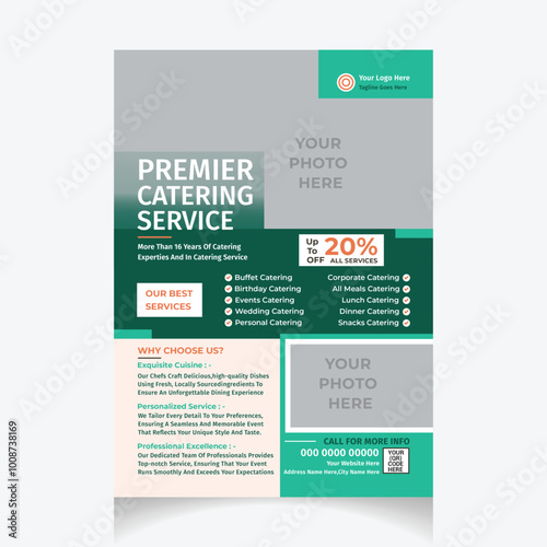 editable Catering  Service flyer design