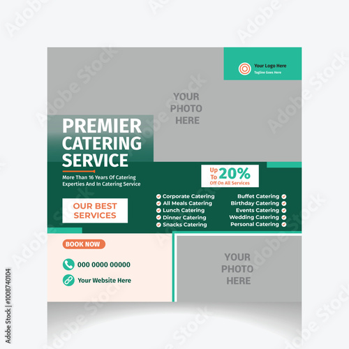 Catering  Service social media post design