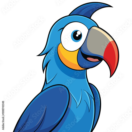 Happy macaw bird cartoon