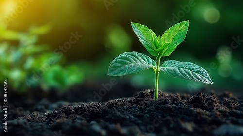 young plant in the ground, The role of carbon credits in achieving net-zero, Generative AI