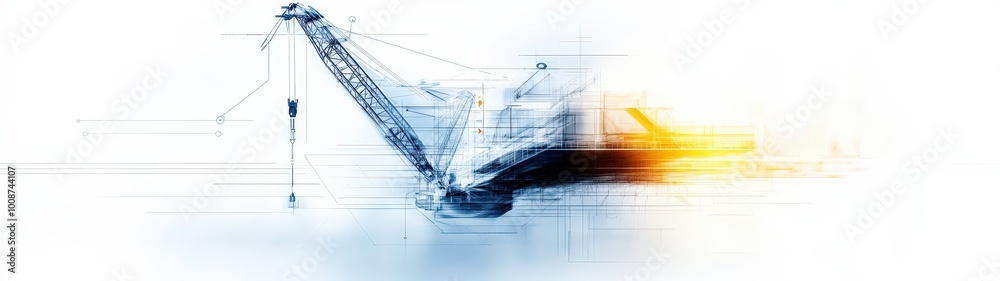 Fototapeta premium Detailed BIM Workflow Diagram for Construction Projects