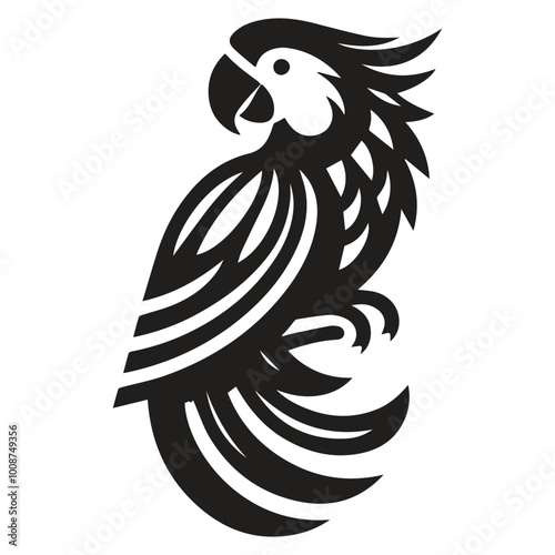 Modern and simple macaw bird vector illustration.