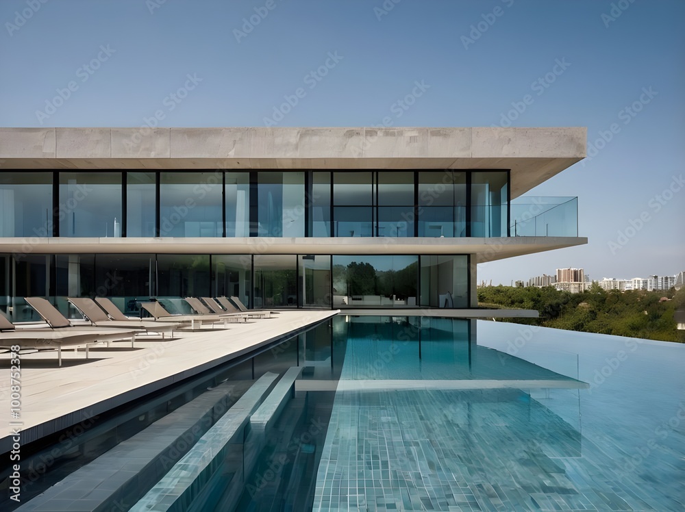 3d View of luxurious house with modern architecturl home design 3d View of luxurious house with modern architecturl home design