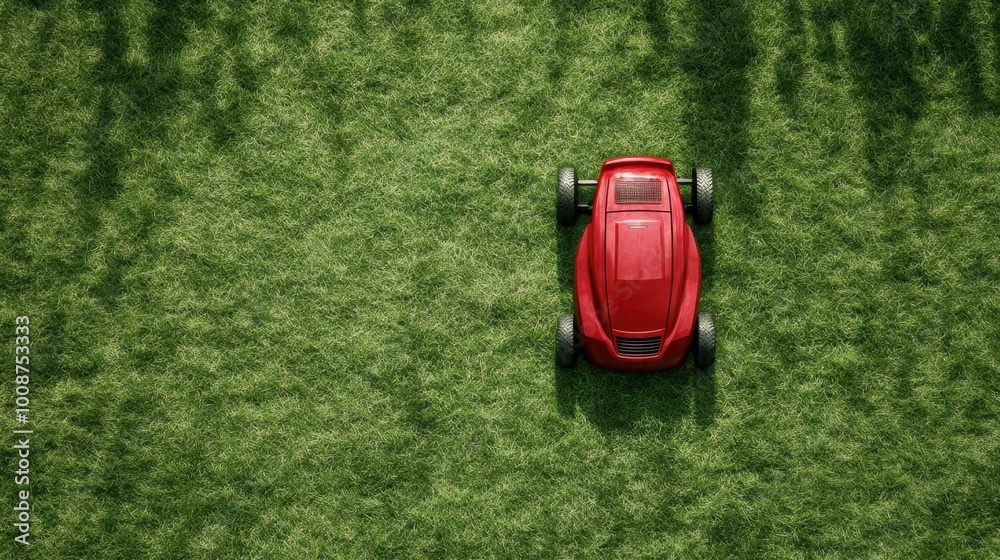 A lawn mower effortlessly cuts through vibrant green grass, capturing the essence of home lawn care and the joy of maintaining a beautiful yard. A lawn mower effortlessly cuts through vibrant green grass, capturing the essence of home lawn care and the joy of maintaining a beautiful yard.