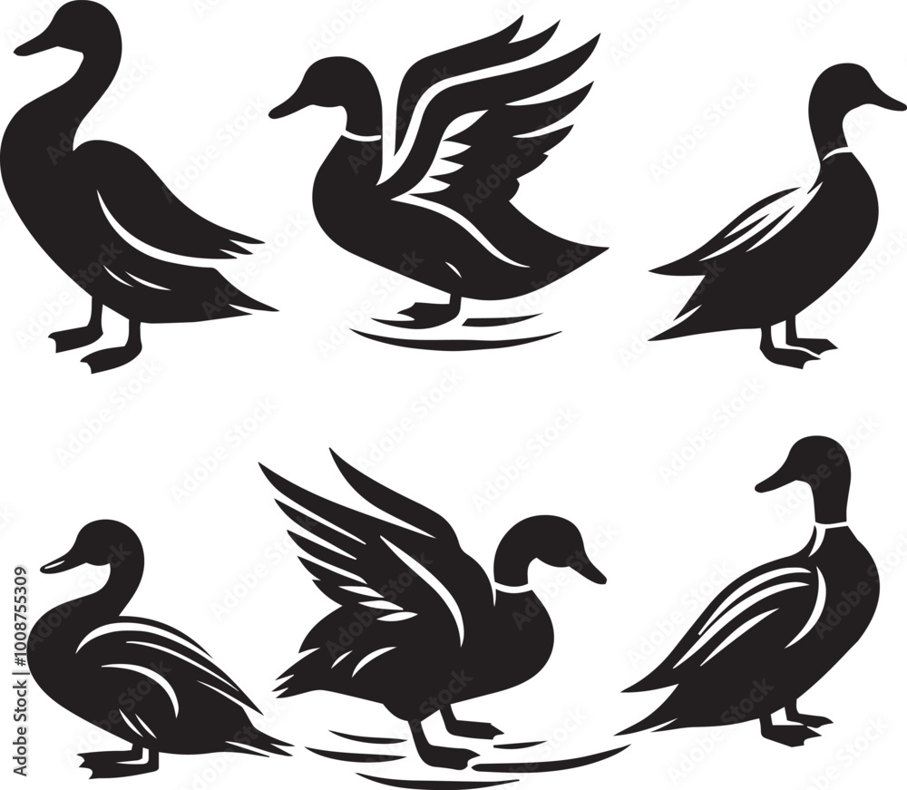 duck vector black and white duck vector black and white