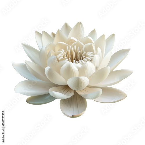 Beautiful lotus flower isolated on white