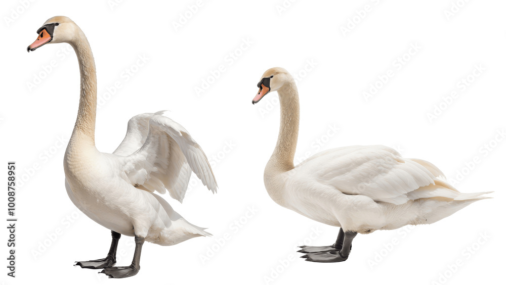 two white isolated on transparent background two white isolated on transparent background