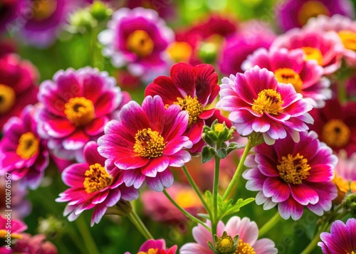 Vibrant Schizanthus Flowers in Full Bloom Showcasing Their Unique Colors and Delicate Petals