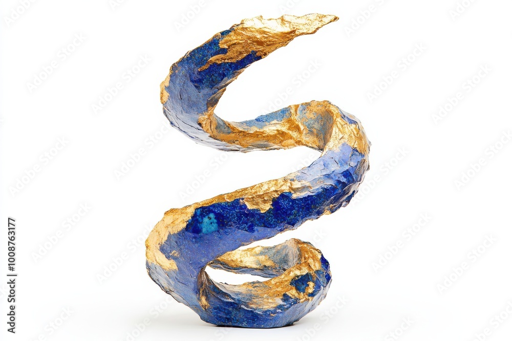 Koral Jewelry Lapis Lazuli Spiral Sides Ring - 925 Sterling Silver, Vintage Boho Style, Sizes 5-9