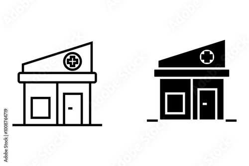 pharmacy icon. vector.Editable stroke.linear style sign for use web design,logo.Symbol illustration.