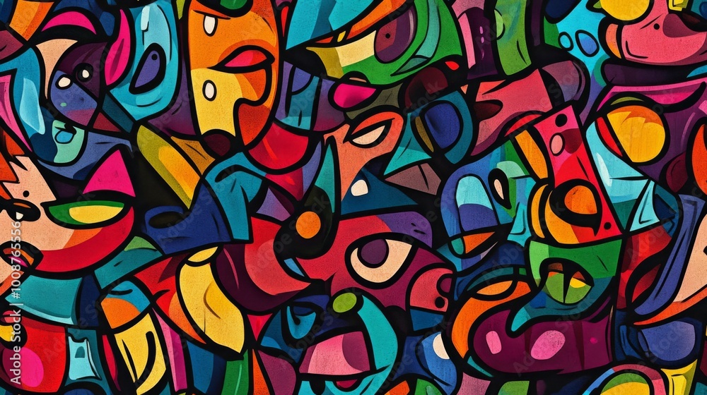 Abstract urban street art graffiti seamless pattern. Urban style modern background wallpaper Abstract urban street art graffiti seamless pattern. Urban style modern background wallpaper