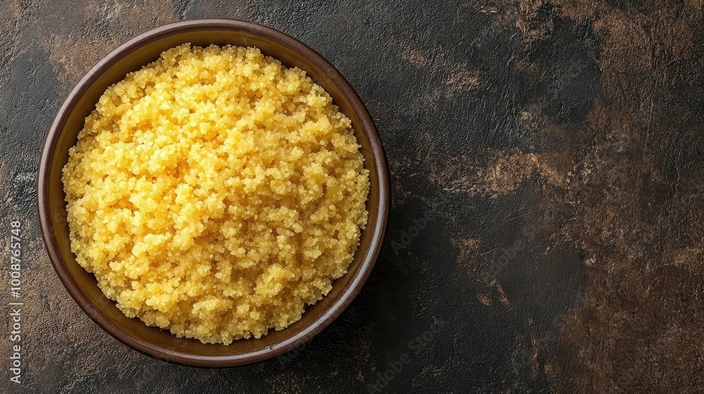 Top view of sweet sooji halwa, a dessert popular among South Asian children Top view of sweet sooji halwa, a dessert popular among South Asian children