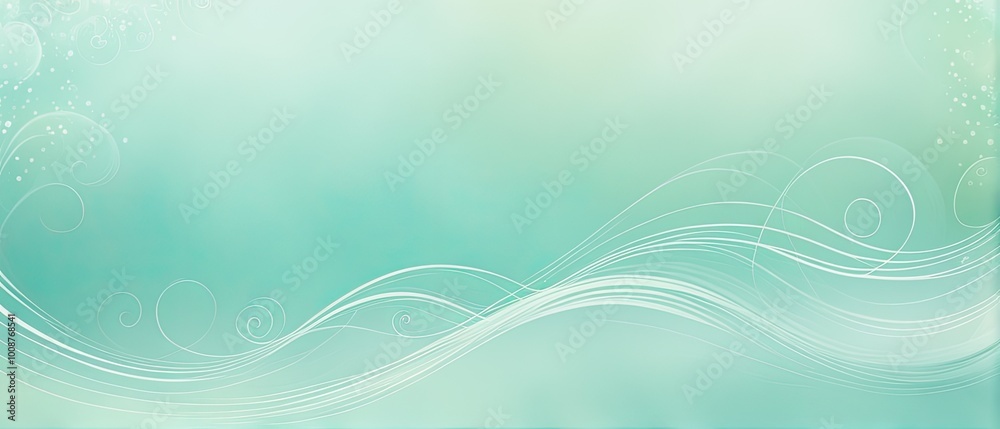 Abstract Turquoise Background with White Swirls Abstract Turquoise Background with White Swirls