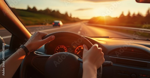 Driving into the Sunset photo