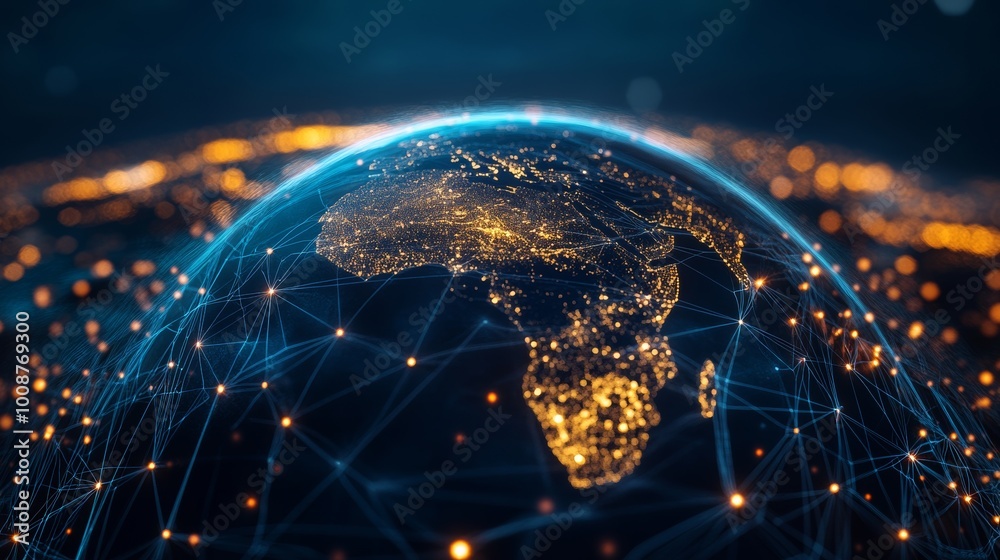 The 3D visualization shows how blockchain technology can improve cross-border transactions by displaying different currencies and countries. The 3D visualization shows how blockchain technology can improve cross-border transactions by displaying different currencies and countries.