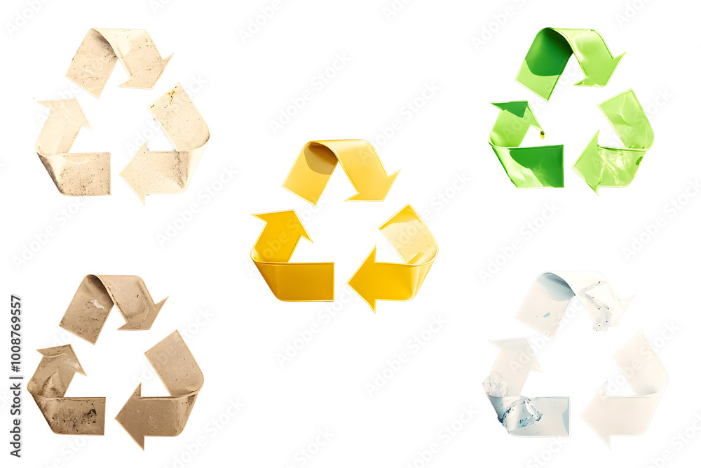 Recycle symbols png element set, transparent background Recycle symbols png element set, transparent background