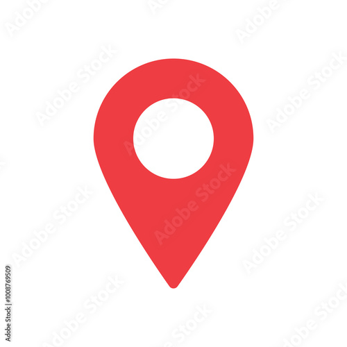 Location or map pin symbol vector illustration. Simple location pinpoint icon for website, GPS navigation, apps, business card. Free Download Location or map pin symbol vector illustration. Simple location pinpoint icon for website, GPS navigation, apps, business card. - GFXLoad