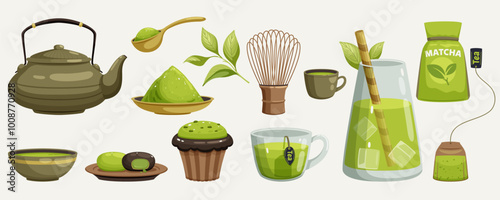 Matcha Tea Collection Illustrations