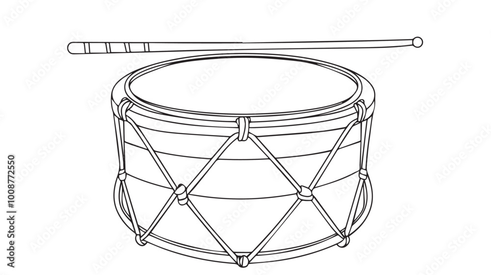 Black silhouette of a snare drum and two drumsticks, simple design, vector-style logo on a white background, Black silhouette of a snare drum and two drumsticks, simple design, vector-style logo on a white background,