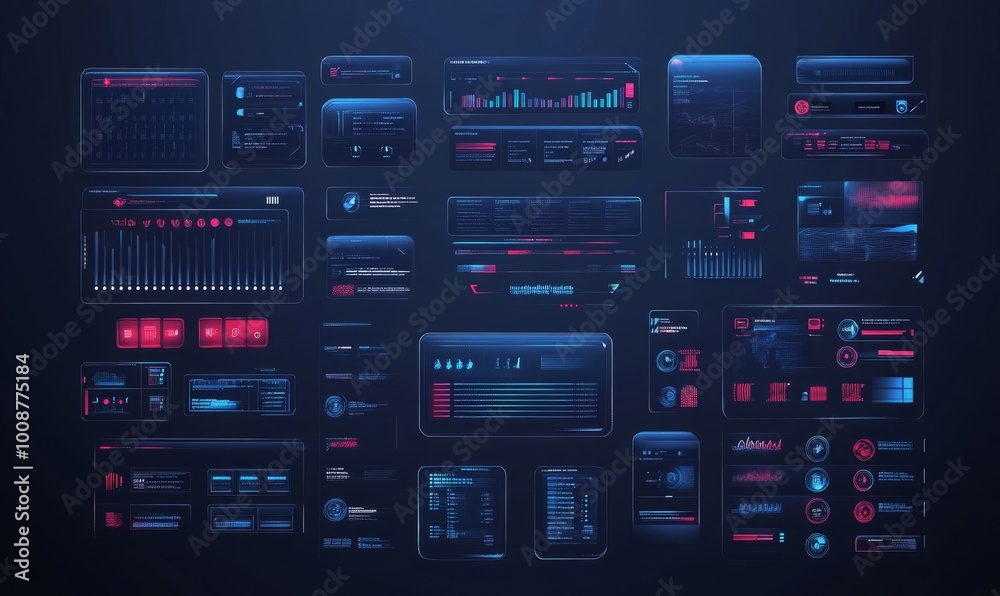 Set HUD Interface Elements - Lines, Circles, Pointers, Frames, and Bar for Web Applications Set HUD Interface Elements - Lines, Circles, Pointers, Frames, and Bar for Web Applications