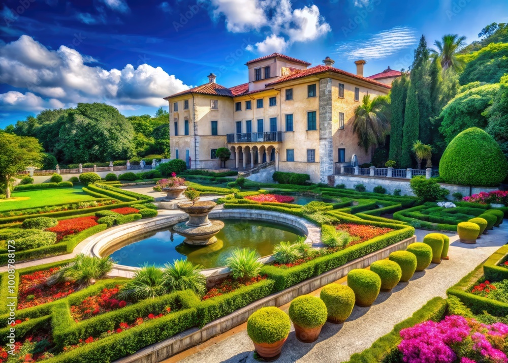 Obraz premium Villa Vizcaya Tickets for Visitors to Explore the Historic Estate and Beautiful Gardens in Miami