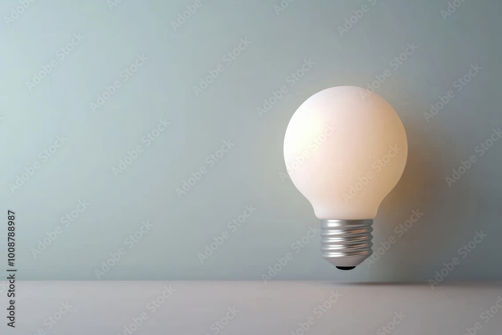 A glowing light bulb against a minimalist background, symbolizing innovation, ideas, and creativity. Perfect for modern design and inspiration. A glowing light bulb against a minimalist background, symbolizing innovation, ideas, and creativity. Perfect for modern design and inspiration.