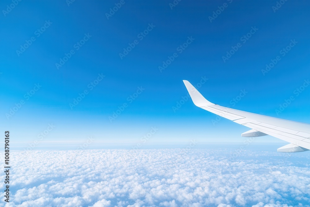 Fototapeta premium Jet aircraft maneuvering above the clouds