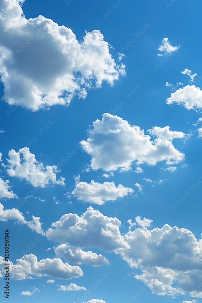 Blue sky and heaven blend with air and cloudscape in a cloudy weather scene illuminated by sunlight. Blue sky and heaven blend with air and cloudscape in a cloudy weather scene illuminated by sunlight.