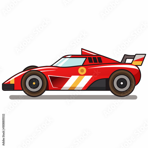 red racing car
