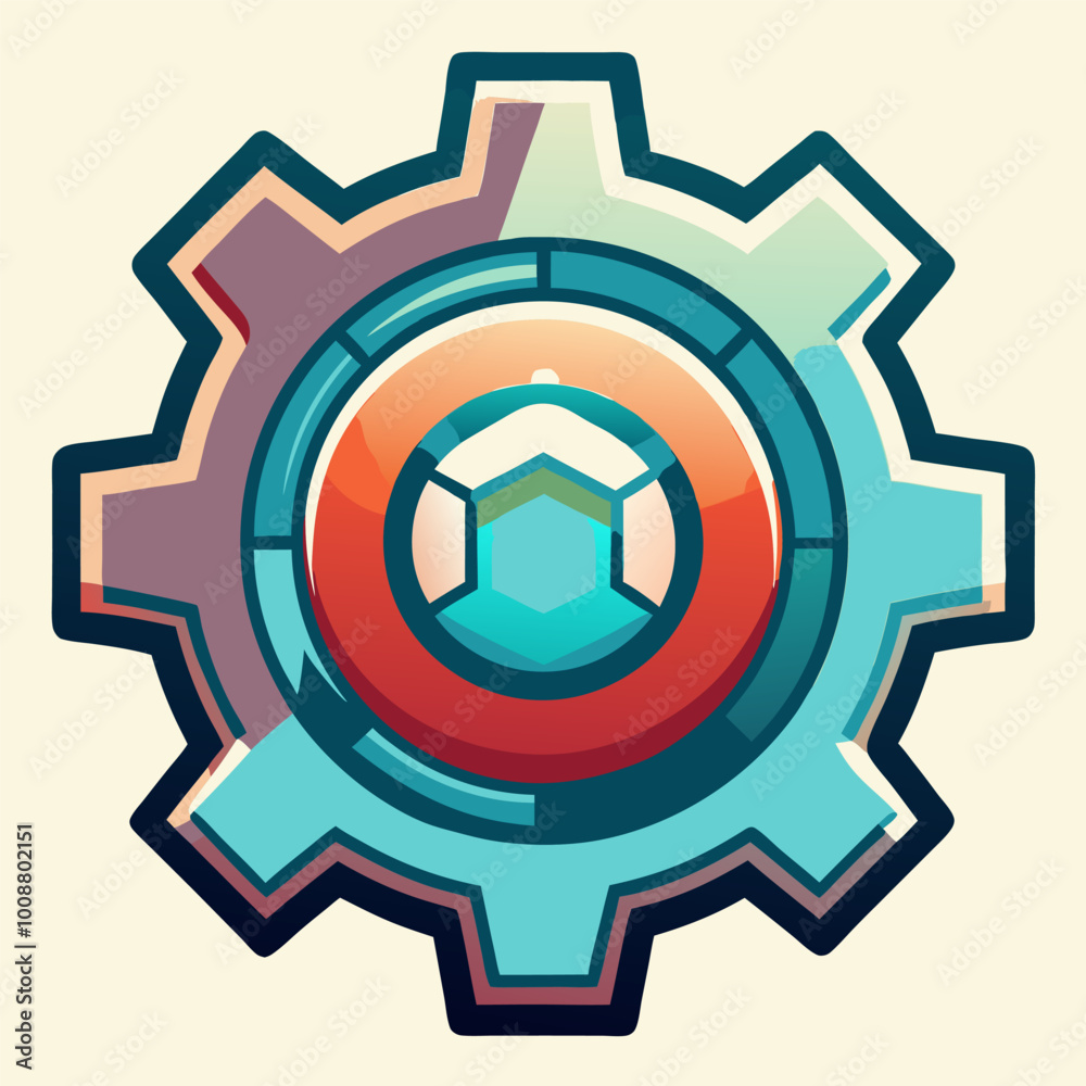 gear icon on a white background gear icon on a white background