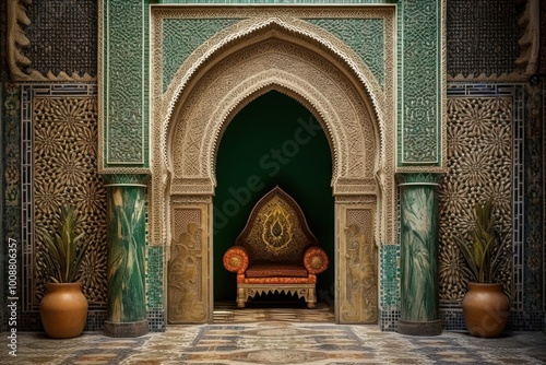 A doorway architecture spirituality furniture. photo