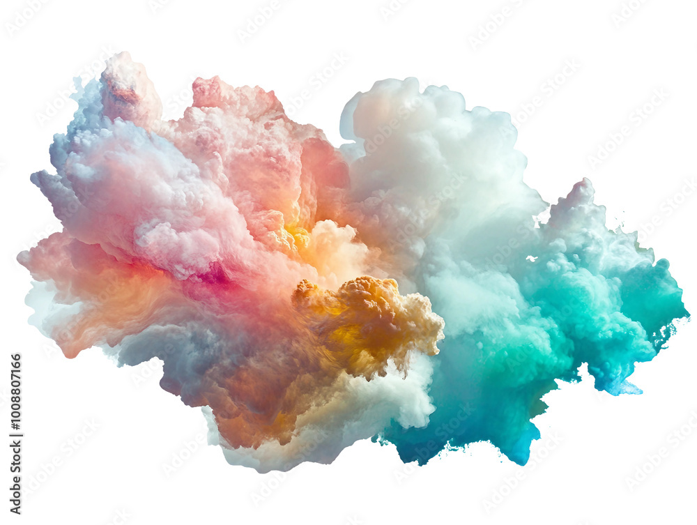 Fototapeta premium Dramatic Cosmic Explosion with Fiery Colors and Ethereal Clouds