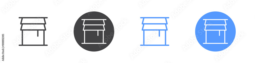 Curtains icon Thin outline art symbol Curtains icon Thin outline art symbol