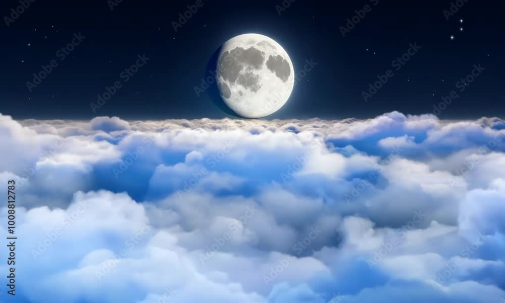 moon over clouds